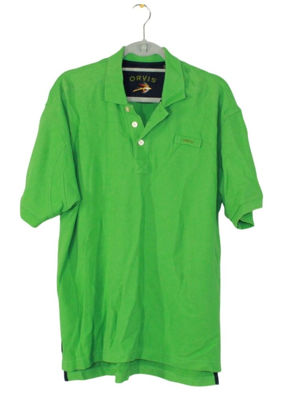 Orvis Men's Green Classic Rugby Polo Gorpcore Outdoor Fly Fish Heritage Size L